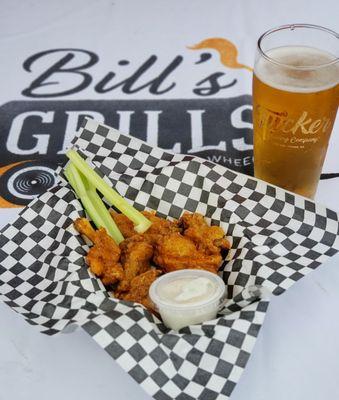 Wing Basket with tucker brewery beer!