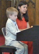 Young student Ian W. in duet with his teacher Erika Stalcup