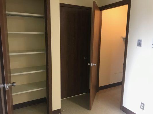 Standard 1 Bedroom Linen closet & Large storage closet