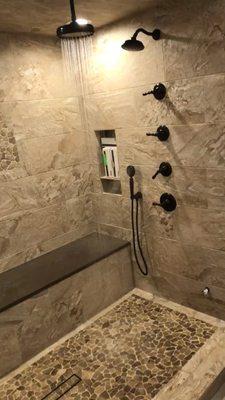 Multi-valve shower