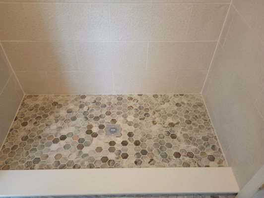 Marble shower stall base