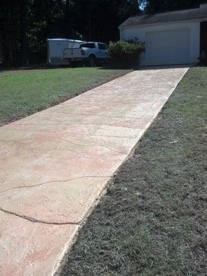 Driveway concrete repair overlay in Durham