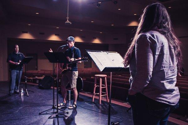 Behind the scenes at worship practice