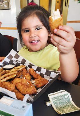 Loving her food