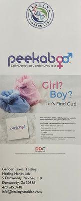 Gender Reveal Service. Know the gender of your baby as early as 6 weeks!