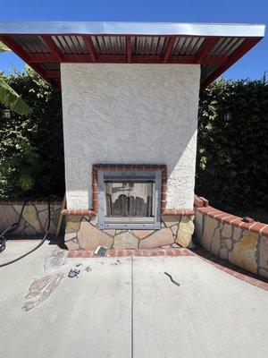 out door fireplace