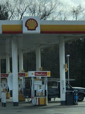 Shell gas pumps