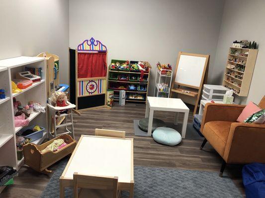 Dedicated play therapy room