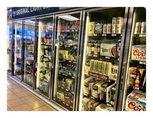 Inside Kouts Liquors. 302 N Main St, Kouts, IN  Small Store in Charming Small Town in Indiana. Nice Variety of Beer Vine Liquors. Cool!