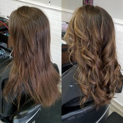 before and after color service