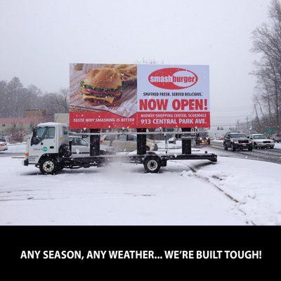 Any Season, Any Weather... Our Mobile Billboards are Built Tough! Billboards2Go.com