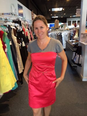 The dress before I had alterations to turn it into a dress I could run a 1/2 marathon in.