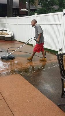 Dirt and mold must be removed with 4,000 psi commercial pressure washer and chemical cleaning.