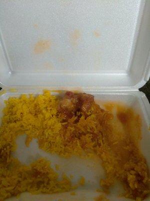 This how good the orange chicken was to them! Three people ate from this one order.