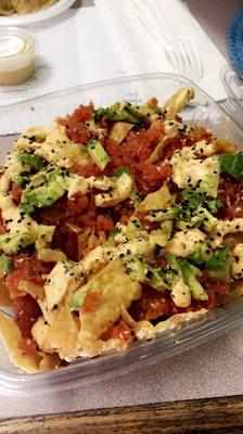 Spicy ahi nachos, amazing