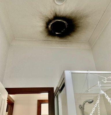 Bathroom exhaust fan Fire 

Thank you: VentFlow - Kent,Wa