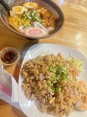 R7. Crispy Chicken Ramen R13. Shrimp Fried Rice Everything was so good, the drinks were good too. Definitely recommend