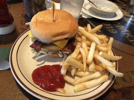 90s Buster burger platter. Also came with coleslaw that isn't pictured.