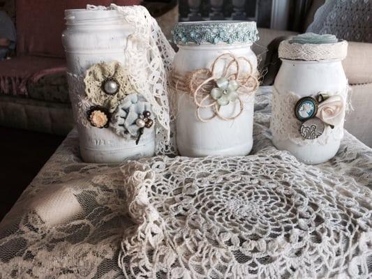 Decorative, handcrafted jars on sale...