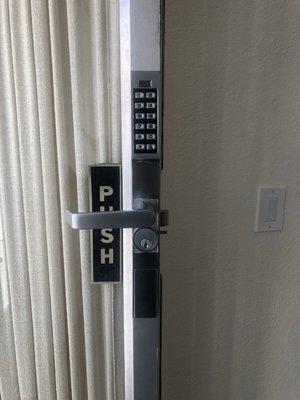 Trilogy lock installation for store front by Pro Locksmith San Diego