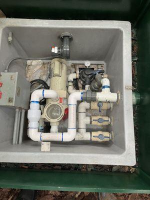 Commercial fountain pump installation