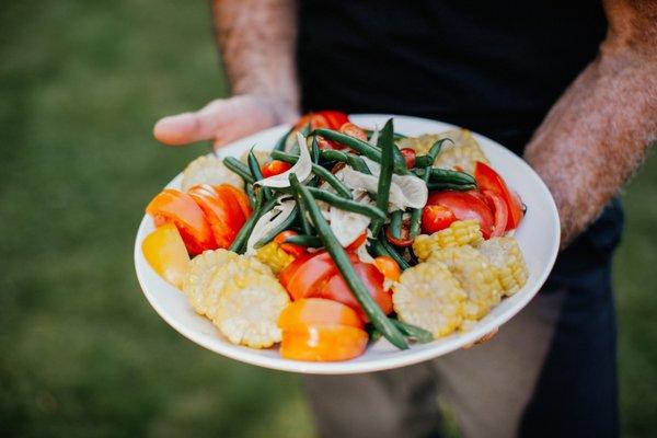 Summer garden platters