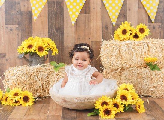 sunflower first birthday photo sessions @ Theresa Reynolds Photography Vero Beach FL