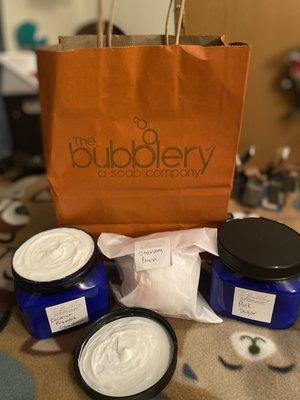 Customized body frosting and bath bomb