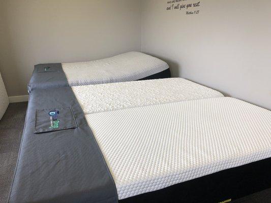 We have cooling gel memory foam mattresses! They're all 50-80% off the retail prices!