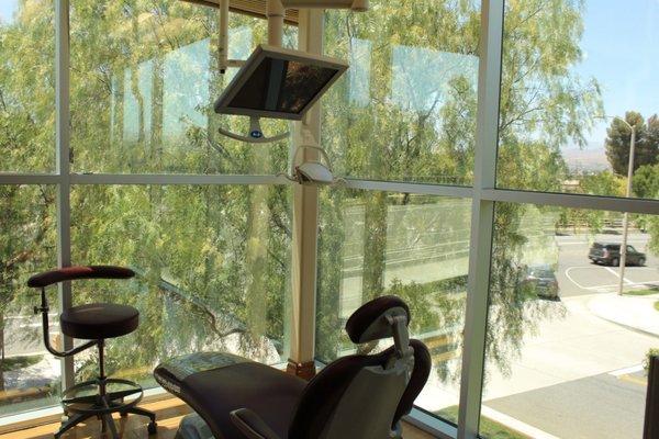 Sit back, relax, and enjoy the view during your appointment!