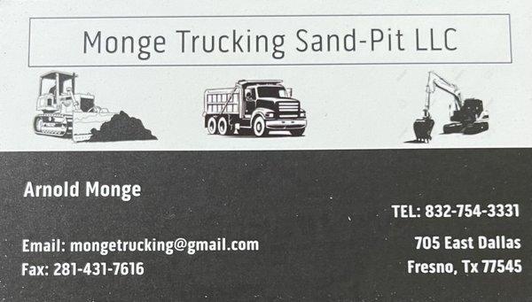 Monge Trucking Sand Pit