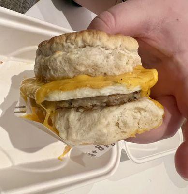 Sausage Egg and Cheese Biscuit