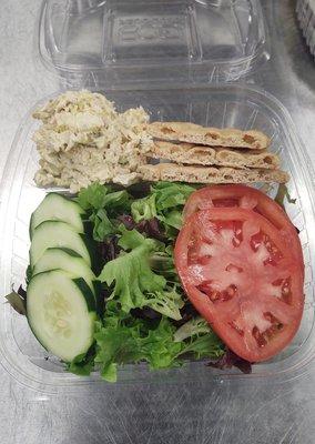 Tuna Salad and Pita Bread with Mixed Greens Salad