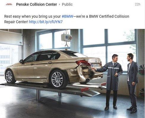 BMW CERTIFIED COLLISION REPAIR CENTER