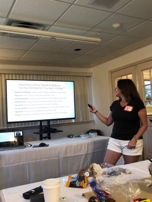 Leading a segment on stress resilience at the Spring 2022 Hiking & Yoga Retreat for Healthcare Providers