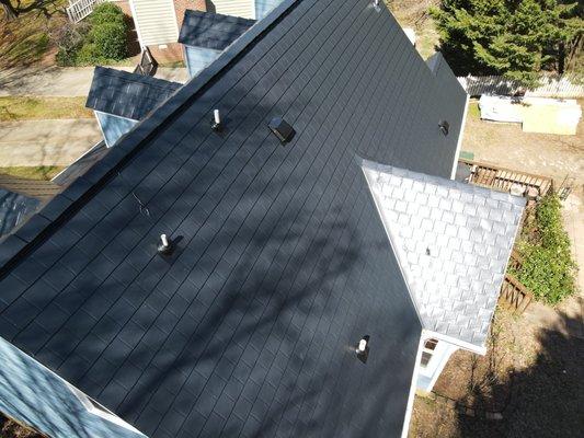 black metal roof