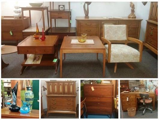 The mid-century style is very popular.  Dealers here offer quality furniture and decor at affordable prices.