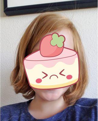 My daughters extremely uneven haircut. Much shorter than what I asked for and the layers are horrible.