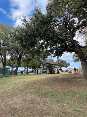 Shaded park behind museum. Perfect for kids to play and adults to relax.