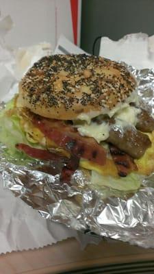 Joe's special on an everything bagel.