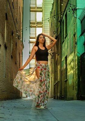 Fashion shoot in Downtown Santa Ana