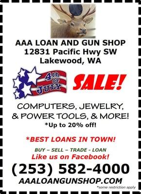 4th of July Sale all month long! Best deals in town~