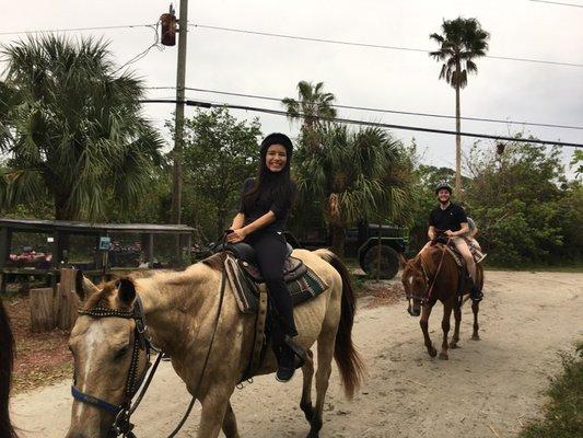 Trail Ride on 10.28.17 Phil, frank, Elizabeth. Stephanie