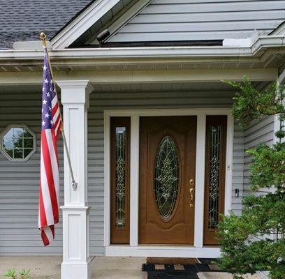 Great new column and front door