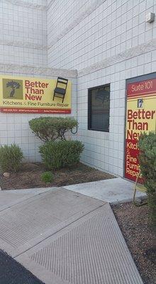 Awesome sign  and door wrap with vinyl that was printed  by Flyers Direct, we added the 3-d chair.