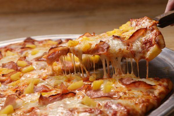 Hawaiian Pizza:
 Canadian Bacon, Pineapple, and Extra Cheese