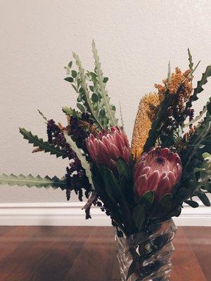 Protea floral arrangement.