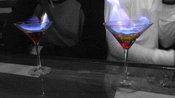 Flaming Martini's