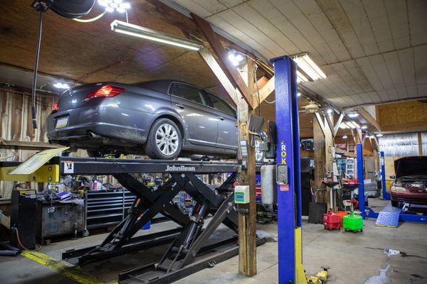 A car on one of our lifts