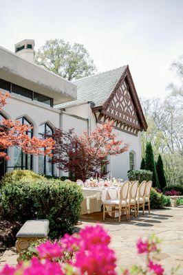 Wedding venue and dinner table